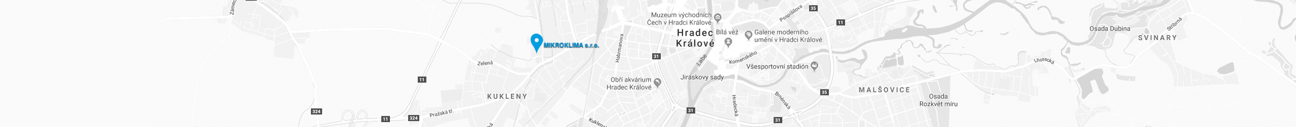 Map showing the MIKROKLIMA office in Hradec Králové